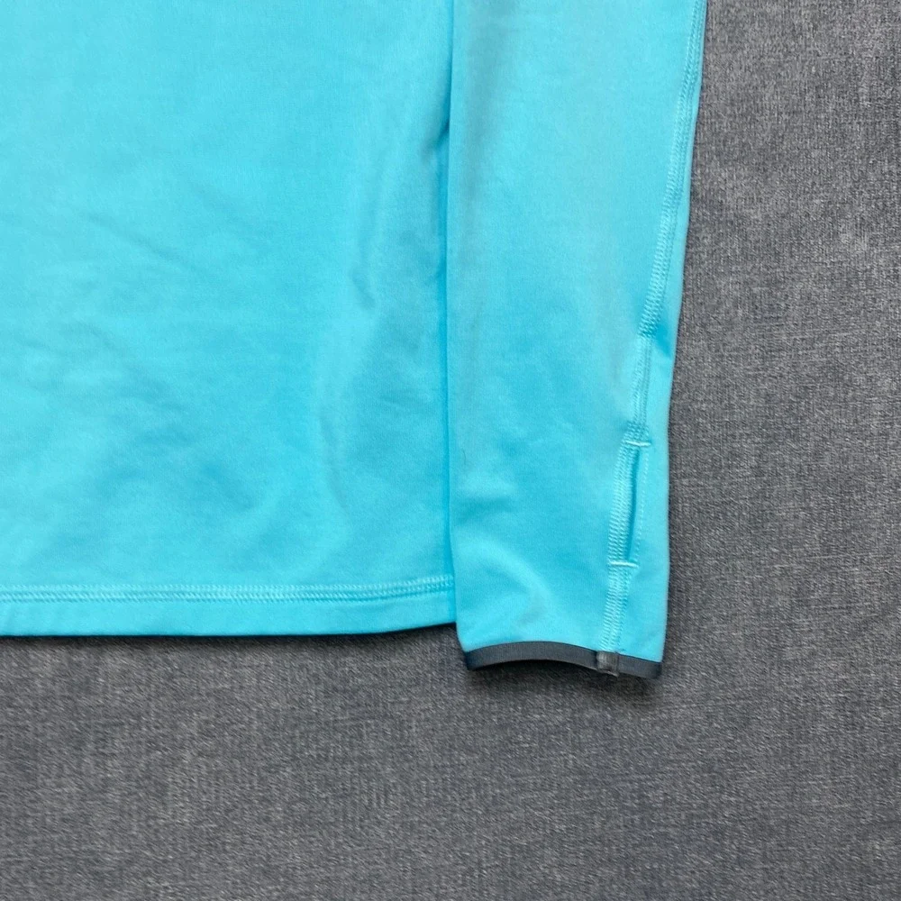 Nike Pro Dri Fit Training Shirt Mens Large Blue Swoosh Logo Raglan Sleeve Sports